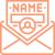 paper with name coming out of envelope